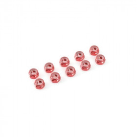 Nylstop nut M4 "Red", Aluminium (10pcs) Nylstop nut M4 "Red", Aluminium (10pcs)