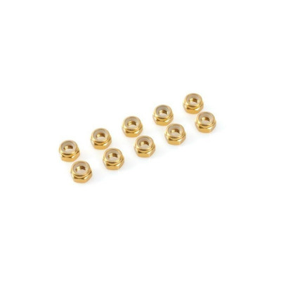 Nylstop nut M5 "Gold", Aluminium (10pcs)