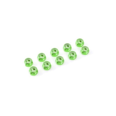 Nylstop nut M5 "Green", Aluminium (10pcs)