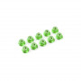 Flanged nylstop nut M3 "Green", Aluminium (10pcs)
