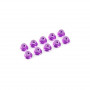 Flanged nylstop nut M3 "Purple", Aluminium (10pcs)