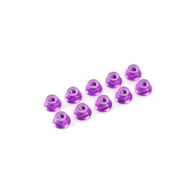 Flanged nylstop nut M5 "Purple", Aluminium (10pcs) Flanged nylstop nut M5 "Purple", Aluminium (10pcs)