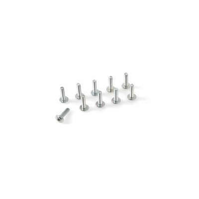 Socket low round flanged head screw, M3X6, Steel (10pcs)