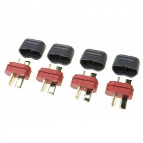 CONNECTOR - DEANS - GOLD PLATED W/ CAP - MALE - 4 PCS CONNECTOR - DEANS - GOLD PLATED W/ CAP - MALE - 4 PCS