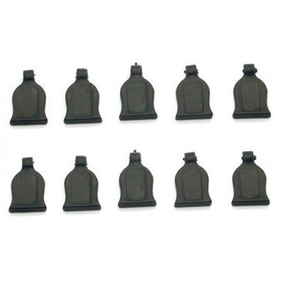 RUBBER PIN GRIP - BLACK (10)