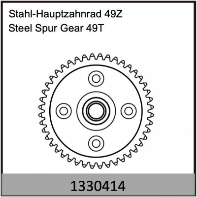 49T STEEL METAL SPUR GEAR