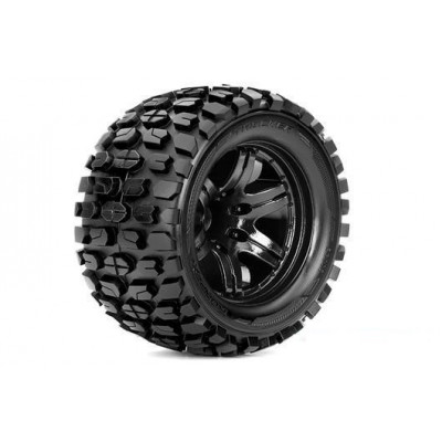 Pneus 1/10 Monster Truck - Colados - 1/2 offset - Jante Preta - 12mm Hex (2 pcs)