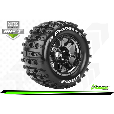 MFT ST-PIONEER 1:8 STADIUM TRUCK TIRE SET MOUNTED SPORT