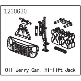 GRILL, OIL JERRY CAN AND HIGH LIFT JACK GRILL, OIL JERRY CAN AND HIGH LIFT JACK