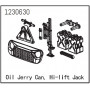 GRILL, OIL JERRY CAN AND HIGH LIFT JACK