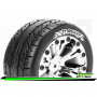 ST-ROCKET 1:10 STADIUM TRUCK TIRE SET MOUNTED SPORT CHROME