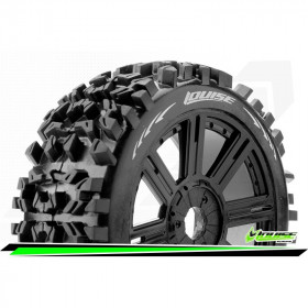 B-PIONEER 1:8 BUGGY TIRE SET MOUNTED SOFT BLACK SPOKE WHEELS B-PIONEER 1:8 BUGGY TIRE SET MOUNTED SOFT BLACK SPOKE WHEELS