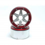BEADLOCK WHEELS PT-SIXSTAR SILVER/RED 1.9