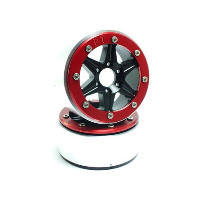 BEADLOCK WHEELS PT-SIXSTAR BLACK/RED 1.9