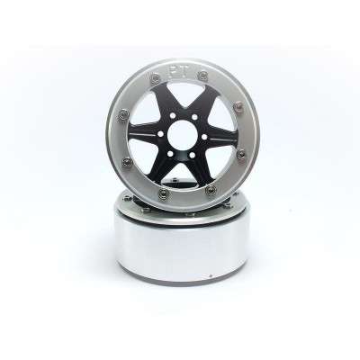 BEADLOCK WHEELS PT-SIXSTAR BLACK/SILVER 1.9