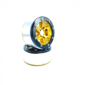 BEADLOCK WHEELS PT-SIXSTAR GOLD/BLACK 1.9 BEADLOCK WHEELS PT-SIXSTAR GOLD/BLACK 1.9