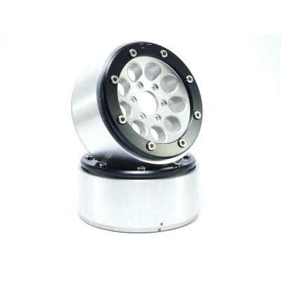 BEADLOCK WHEELS PT-GUN SILVER/BLACK 1.9