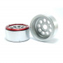 BEADLOCK WHEELS PT-GUN SILVER/RED 1.9