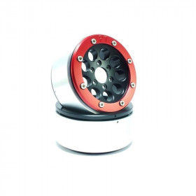 BEADLOCK WHEELS PT-GUN BLACK/RED 1.9 BEADLOCK WHEELS PT-GUN BLACK/RED 1.9