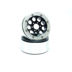 BEADLOCK WHEELS PT-GUN BLACK/SILVER 1.9 BEADLOCK WHEELS PT-GUN BLACK/SILVER 1.9