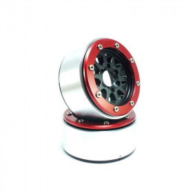 BEADLOCK WHEELS PT-GEAR BLACK/RED 1.9 BEADLOCK WHEELS PT-GEAR BLACK/RED 1.9