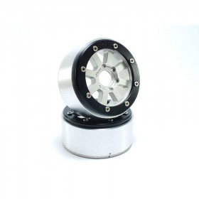 BEADLOCK WHEELS PT-HAMMER SILVER/BLACK 1.9 BEADLOCK WHEELS PT-HAMMER SILVER/BLACK 1.9
