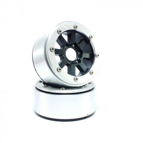 BEADLOCK WHEELS PT-HAMMER BLACK/SILVER 1.9 BEADLOCK WHEELS PT-HAMMER BLACK/SILVER 1.9