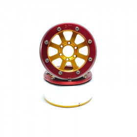 BEADLOCK WHEELS PT-HAMMER GOLD/RED 1.9 BEADLOCK WHEELS PT-HAMMER GOLD/RED 1.9