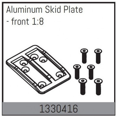 ALUMINUM SKID PLATE - FRONT 1:8