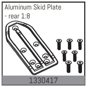 ALUMINUM SKID PLATE - REAR 1:8 ALUMINUM SKID PLATE - REAR 1:8