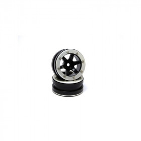 Beadlock Wheels PT- Wave Black/Silver 1.9 (2 pcs) Beadlock Wheels PT- Wave Black/Silver 1.9 (2 pcs)