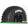 SC-HUMMER 1:10 SHORT COURSE TIRE SET MOUNTED SOFT BLACK 12MM