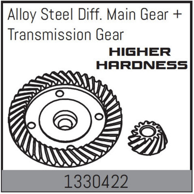 ALLOY STEEL DIFF. CROWN GEAR + TRANSMISSION GEAR