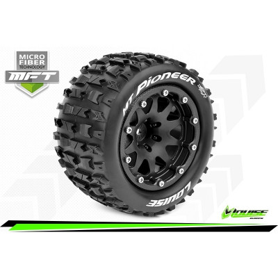 MFT MT-PIONEER 1:10 MONSTER TRUCK TIRE SET MOUNTED SPORT BLM