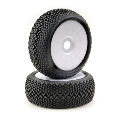 Wheel Set Buggy Disc "Y Pin" White 1:8