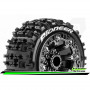 LOUISE RC ST-PIONEER 1:16 TRUCK TIRE SET MOUNTED SPORT BLACK CHROME 2.2 WHEELS 12MM