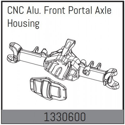 CNC Alu. Front Portal Axle Housing - Yucatan