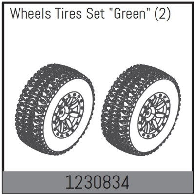 Wheel Set 110x45mm - Green (2)