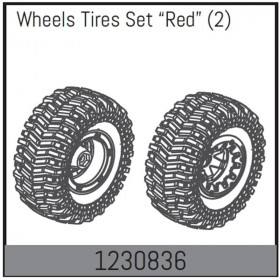 Beadlock Wheel Set128x65mm - Red (2) Beadlock Wheel Set128x65mm - Red (2)