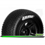 SC-MAGLEV 1:10 Short Course Tire Set Mounted Soft Black Wheels Asso SC10 4X4 Hex 12mm