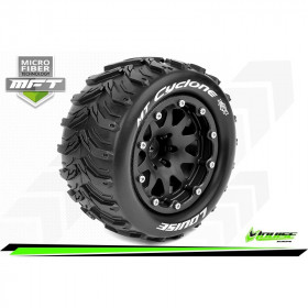 MFT MT-CYCLONE 1:10 Monster Truck Tire Set Mounted Sport Black 2.8 Bead-Lock Wheels 1/2-Offset Hex 12mm MFT MT-CYCLONE 1:10 Monster Truck Tire Set Mounted Sport Black 2.8 Bead-Lock Wheels 1/2-Offset Hex 12mm