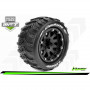 MFT MT-CYCLONE 1:10 Monster Truck Tire Set Mounted Sport Black 2.8 Bead-Lock Wheels 1/2-Offset Hex 12mm