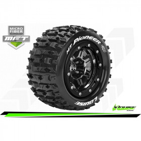 MFT MT-PIONEER Maxx Tire Set Mounted Sport Black Chrome 3.8 Bead-Lock Wheels 1/2-Offset Hex 17mm MFT MT-PIONEER Maxx Tire Set Mounted Sport Black Chrome 3.8 Bead-Lock Wheels 1/2-Offset Hex 17mm