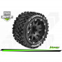 MFT ST-UPHILL 1:10 Monster Truck Tire Set Mounted Sport Black 2.8 Bead-Lock Wheels 1/2-Offset Hex 12mm