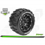MFT MT-CYCLONE 1:10 Monster Truck Tire Set Mounted Sport Black 2.8 Bead-Lock Wheels 1/2-Offset Hex 14mm