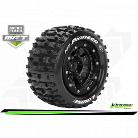 MFT MT-PIONEER Maxx Tire Set Mounted Sport Black 3.8 Bead-Lock Wheels 1/2-Offset Hex 17mm MFT MT-PIONEER Maxx Tire Set Mounted Sport Black 3.8 Bead-Lock Wheels 1/2-Offset Hex 17mm