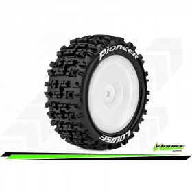 E-PIONEER 1:10 Buggy Tire Set Mounted Soft White Wheels Hex 12mm - Rear E-PIONEER 1:10 Buggy Tire Set Mounted Soft White Wheels Hex 12mm - Rear
