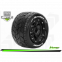 MFT MT-ROCKET Maxx Tire Set Mounted Sport Black 3.8 Bead-Lock Wheels 1/2-Offset Hex 17mm