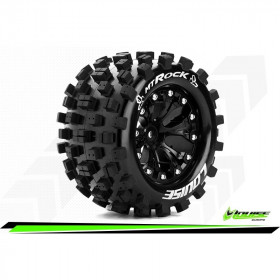 Louise RC MT-ROCK 1:10 Monster Truck Tire Set Mounted Sport Black 2.8 Wheels 0-Offset 12mm Louise RC MT-ROCK 1:10 Monster Truck Tire Set Mounted Sport Black 2.8 Wheels 0-Offset 12mm