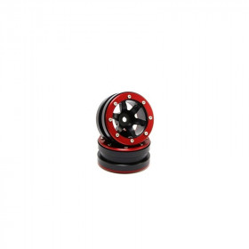 Beadlock Wheels PT- Wave Black/Red 1.9 (2 pcs) Beadlock Wheels PT- Wave Black/Red 1.9 (2 pcs)